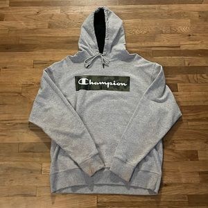 Champion hoodie w/ camo | MENS LARGE